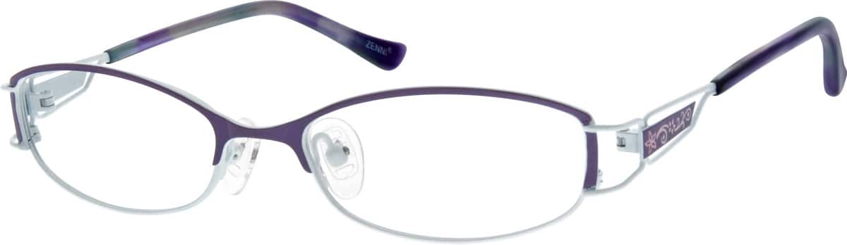 Purple Stainless Steel Full-Rim Frame 684117 Women Full Rim Stainless Steel Eyeglasses #684117
