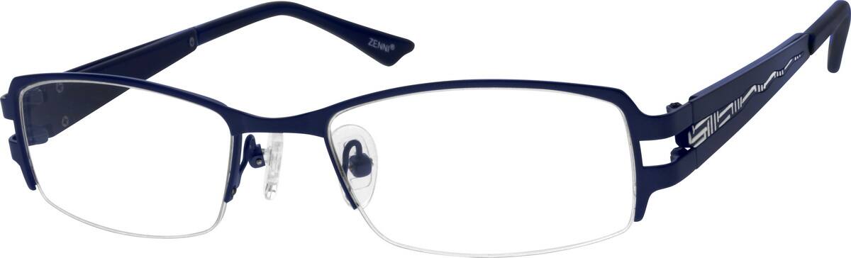 Blue Stainless Steel Half-Rim Frame 684316 Men Half Rim Stainless Steel Eyeglasses #684316