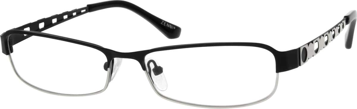 Black Stainless Steel Full-Rim Frame 689221 Women Full Rim Stainless Steel Eyeglasses #689221