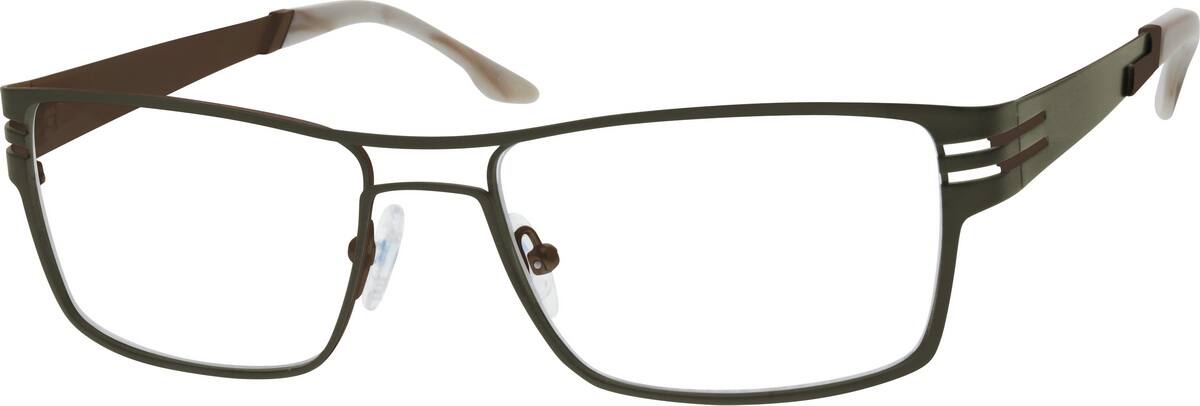 Gray Stainless Steel Full-Rim Frame with Spring Hinges 689812 Men Full Rim Stainless Steel Eyeglasses #689812
