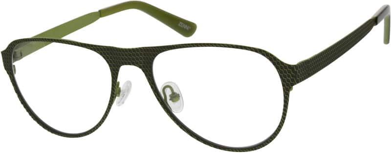 Green Stainless Steel Full-rim Frame With Spring Hinges 690124 Men Full Rim Stainless Steel Eyeglasses #690124
