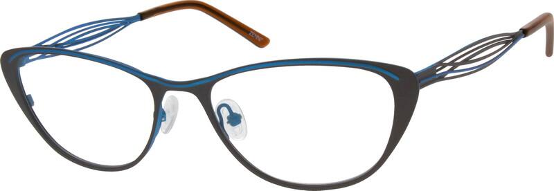 Blue Stainless Steel Full Rim Frame 690616 Women Full Rim Stainless Steel Eyeglasses #690616