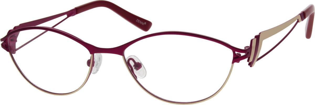 Red Stainless Steel Full-Rim Frame 691317 Women Full Rim Stainless Steel Eyeglasses #691317