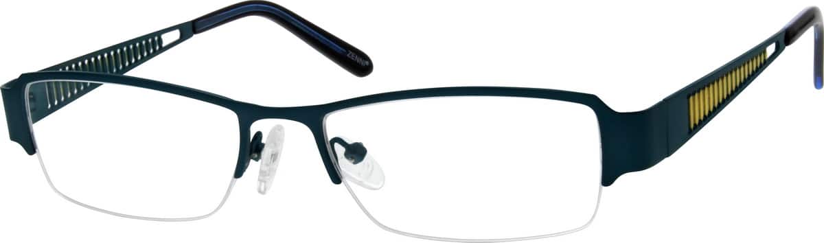 Blue Stainless Steel Half-Rim Frame 692616 Men Half Rim Stainless Steel Eyeglasses #692616