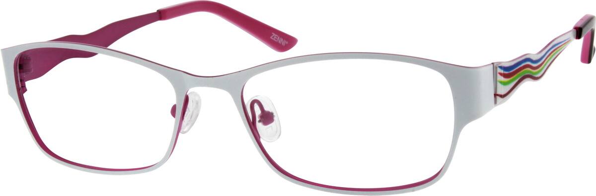 White Stainless Steel Full Rim Frame 693430 Women Full Rim Stainless Steel Eyeglasses #693430