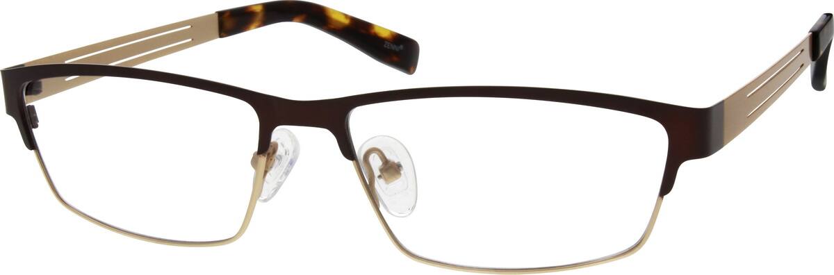 Brown Stainless Steel Full-Rim Frame 695215 Men Full Rim Stainless Steel Eyeglasses #695215