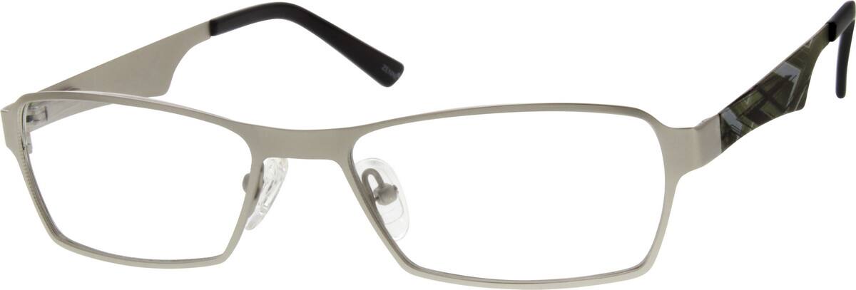 Silver Stainless Steel Full Rim Frame With Spring Hinges 696011 Unisex Full Rim Stainless Steel Eyeglasses #696011