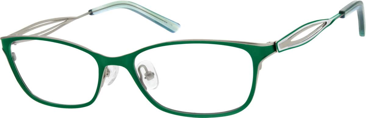 Green Stainless Steel Full-Rim Frame 697924 Women Full Rim Stainless Steel Eyeglasses #697924