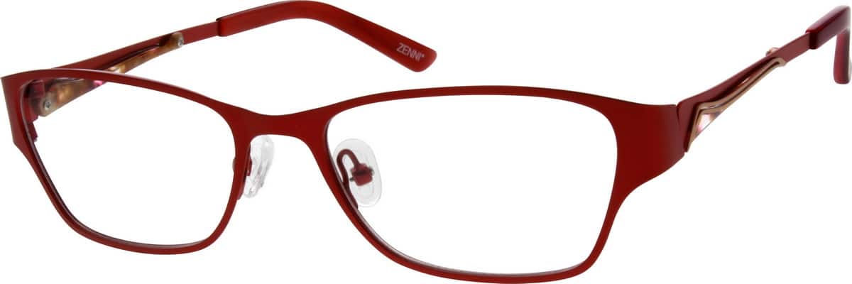 Red Stainless Steel Full-Rim Frame 698018 Women Full Rim Stainless Steel Eyeglasses #698018