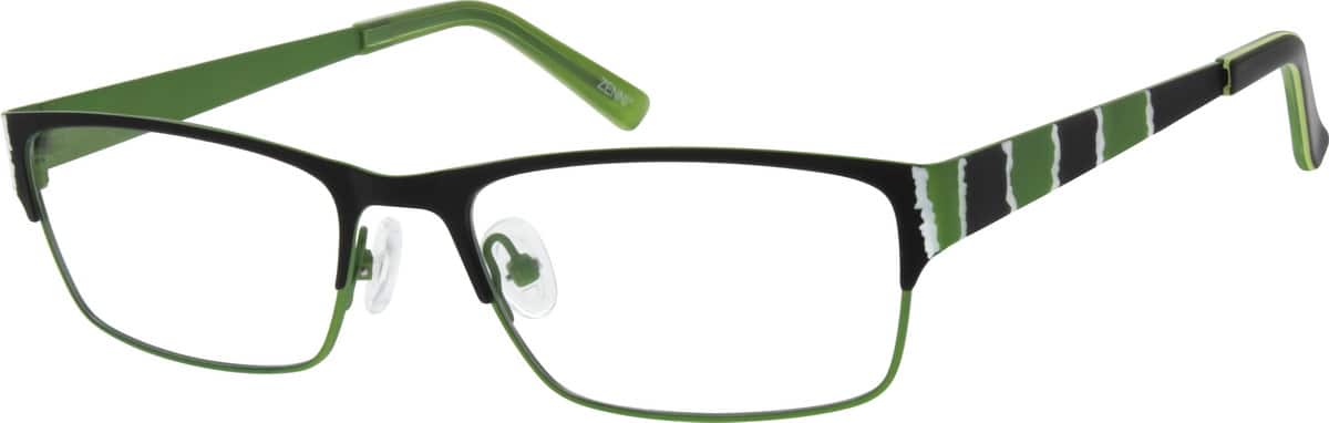 Black Stainless Steel Full-Rim Frame 698121 Women Full Rim Stainless Steel Eyeglasses #698121