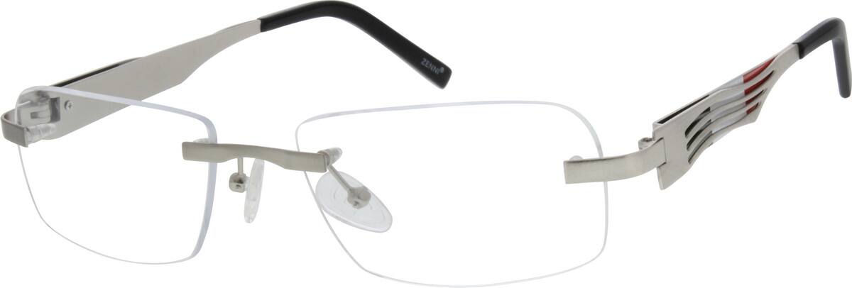 Silver Rimless Stainless Steel Frame Men Rimless Stainless Steel Eyeglasses #698611