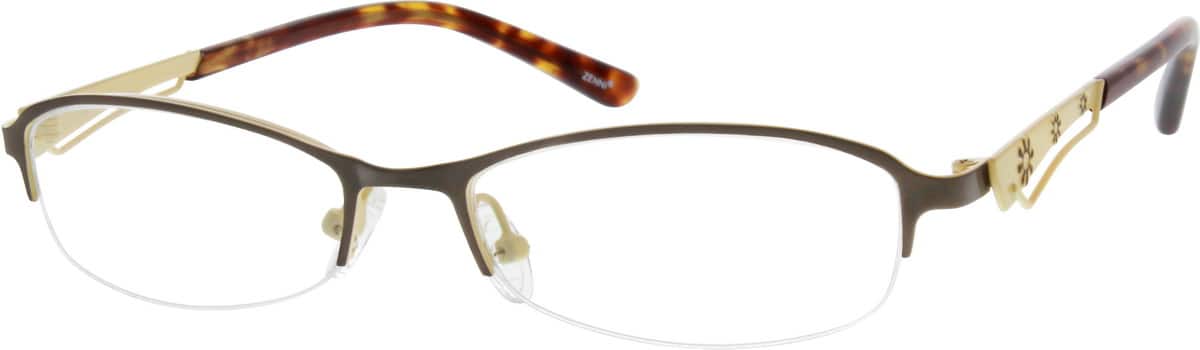 Gray Stainless Steel Half-rim Frame 699112 Women Half Rim Stainless Steel Eyeglasses #699112