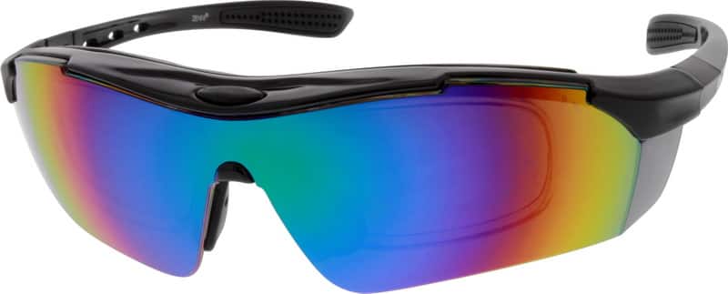 Black Prescription Wind Goggles 707321 Men Half Rim Acetate/Plastic Eyeglasses #707321
