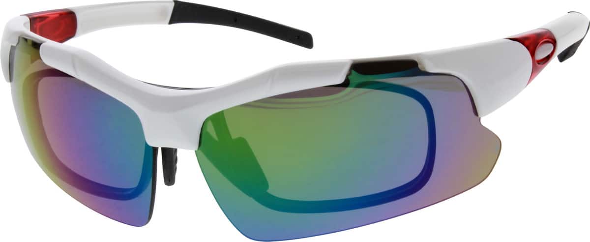 White Prescription Wind Goggles 708330 Unisex Full Rim Acetate/Plastic Eyeglasses #708330