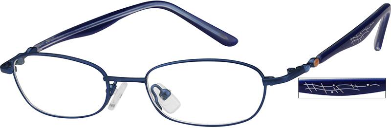 Blue Children's Metal Alloy and Acetate Full-Rim Frame 718116 Boy Full Rim Mixed Materials Eyeglasses #718116