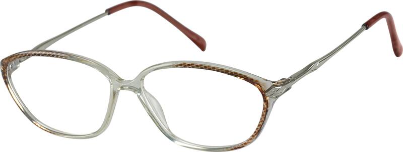 Brown Plastic Full-Rim Frame with Spring Hinges #7229 ...