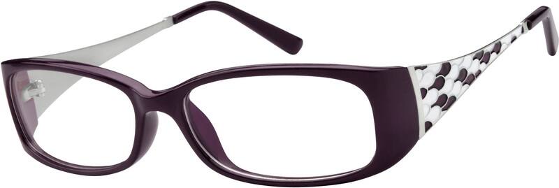 Purple Flexible Plastic Full Rim Frame With Design On Temples 7252 Zenni Optical Eyeglasses