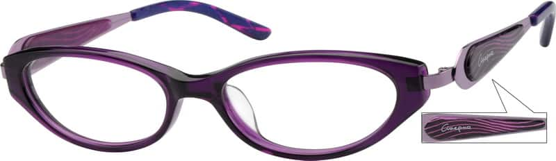 Purple Acetate Full Rim Frame With Stainless Steel Temples 7265 Zenni Optical Eyeglasses