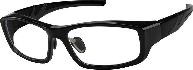 Black Plastic Full-Rim Frame 744321 Unisex Full Rim Acetate/Plastic Eyeglasses #744321