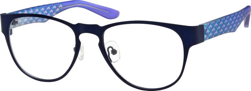 Black Stainless Steel Full Rim Frame With Plastic Temples 7574 Zenni Optical Eyeglasses