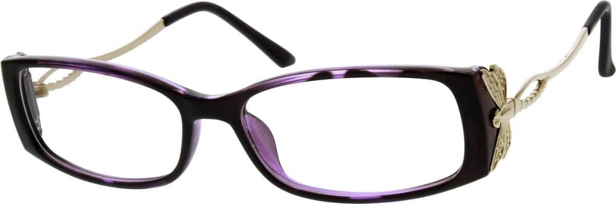 Purple Plastic Full Rim Frame With Stainless Steel Temple Arms 7802 Zenni Optical Eyeglasses