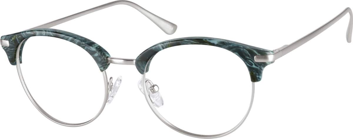 Green Agave Browline Glasses 78130 Zenni Optical Eyeglasses