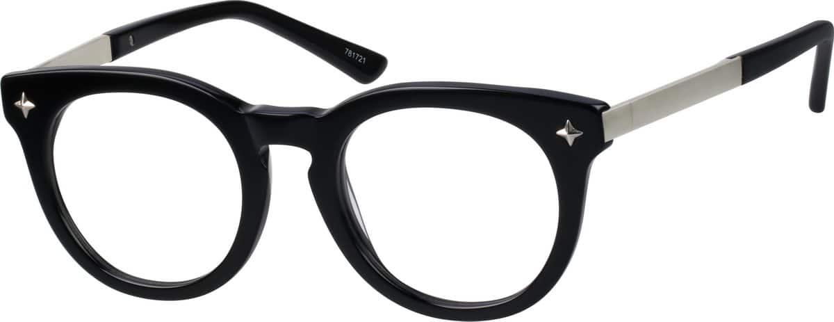 Black Bold Round Eyeglasses & Sunglasses #7817 | Zenni ...
