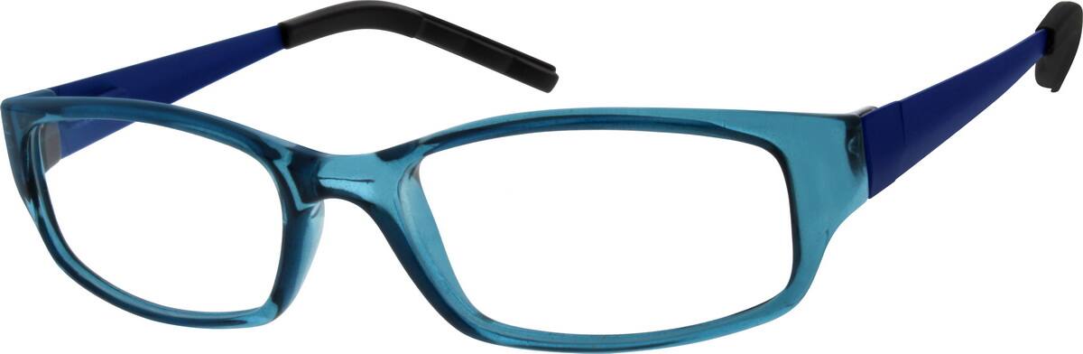 Blue Children's Acetate Full-Rim Frame with Stainless Steel Temples and Spring Hinges 783916 Kids Full Rim Mixed Materials Eyeglasses #783916
