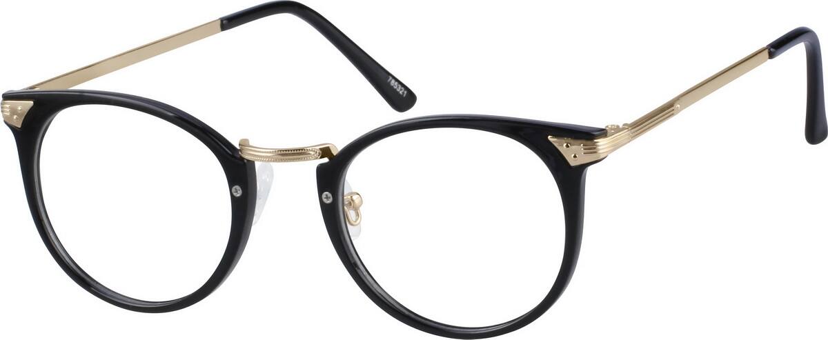 Plastic Full-Rim Frame with Metal Alloy Temples