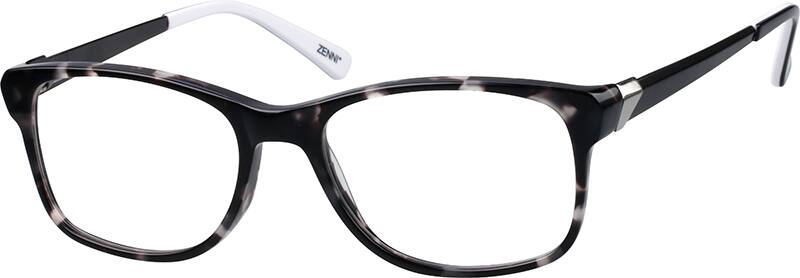 Black Acetate Full-Rim Frame withStainless Steel Temples 785731 Men Full Rim Mixed Materials Eyeglasses #785731