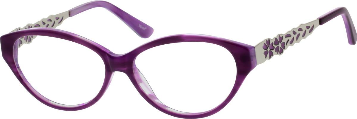 Purple Acetate Full Rim Frame With Stainless Steel Temples 7876 Zenni Optical Eyeglasses