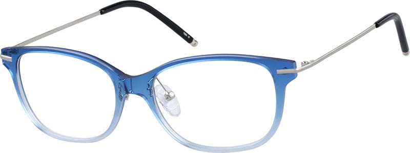 Blue Mixed Materials Full-Rim Frame #7882 Zenni Optical ...
