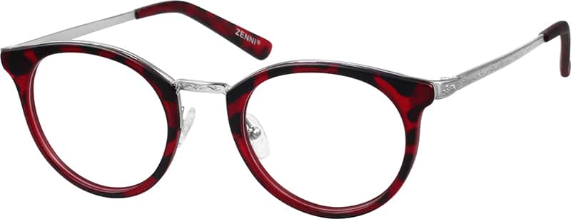 Red Mixed Materials Full-Rim Frame #7886 Zenni Optical ...