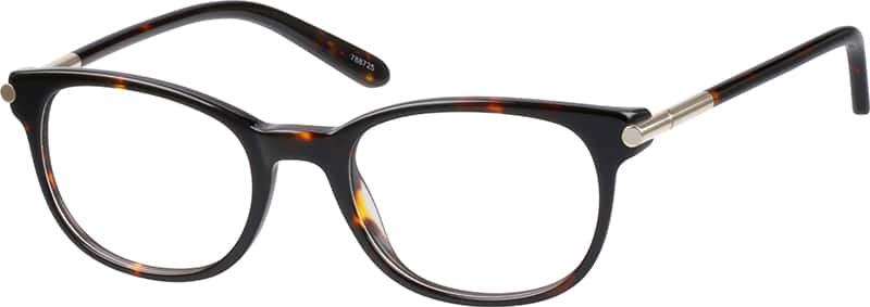 Acetate Full-Rim Frame with Metal Alloy Temples and Spring Hinges