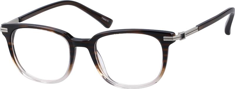 Brown Mixed Materials Full-Rim Frame #7888 Zenni Optical ...