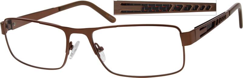 Brown Stainless Steel Full-Rim Frame 793815 Men Full Rim Stainless Steel Eyeglasses #793815