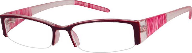 Red Plastic Fashion Half-Rim Frame 828118 Women Half Rim Acetate/Plastic Eyeglasses #828118