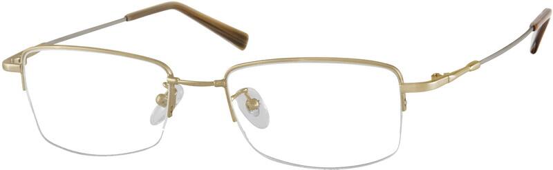 Gold Bendable (Memory) Titanium Half Rim Frame 914614 Men Half Rim Memory Titanium Eyeglasses #914614