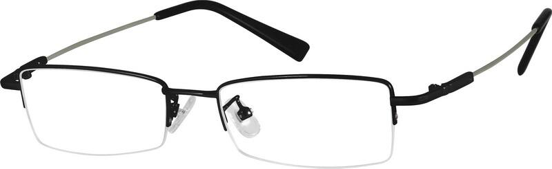 Black Bendable (Memory) Titanium Half-Rim Anti-Reflective Coating Optical Quality Reading Glasses Half Rim Memory Titanium Eyeglasses #A2311021