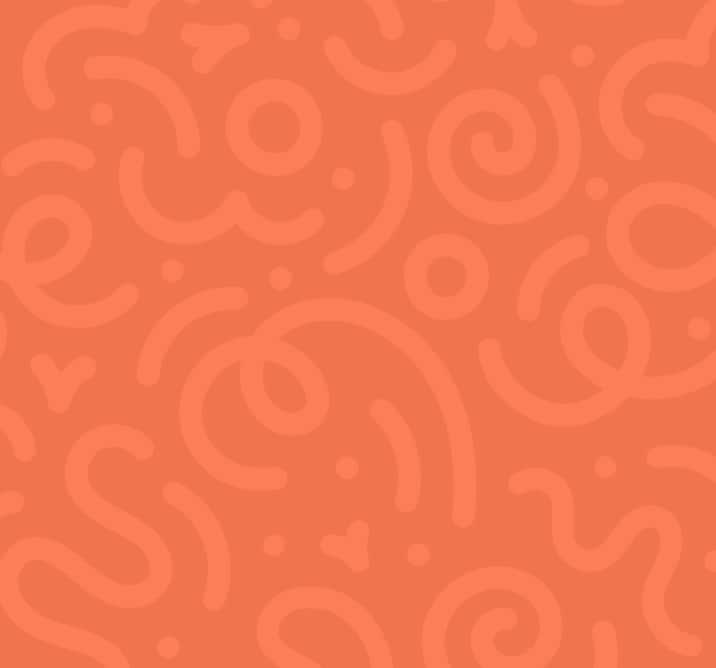 Bold donation statistic graphic on a patterned orange background.