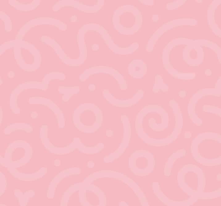 Bold screenings statistic graphic on a patterned pink background.
