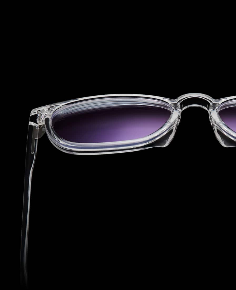 High-quality transparent frames with blue light lenses.