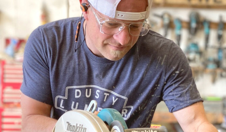 Image of Dusty from The Dusty Lumber Co. (@dustylumberco) working while wearing Zenni Z87.1 safety glasses #749411.