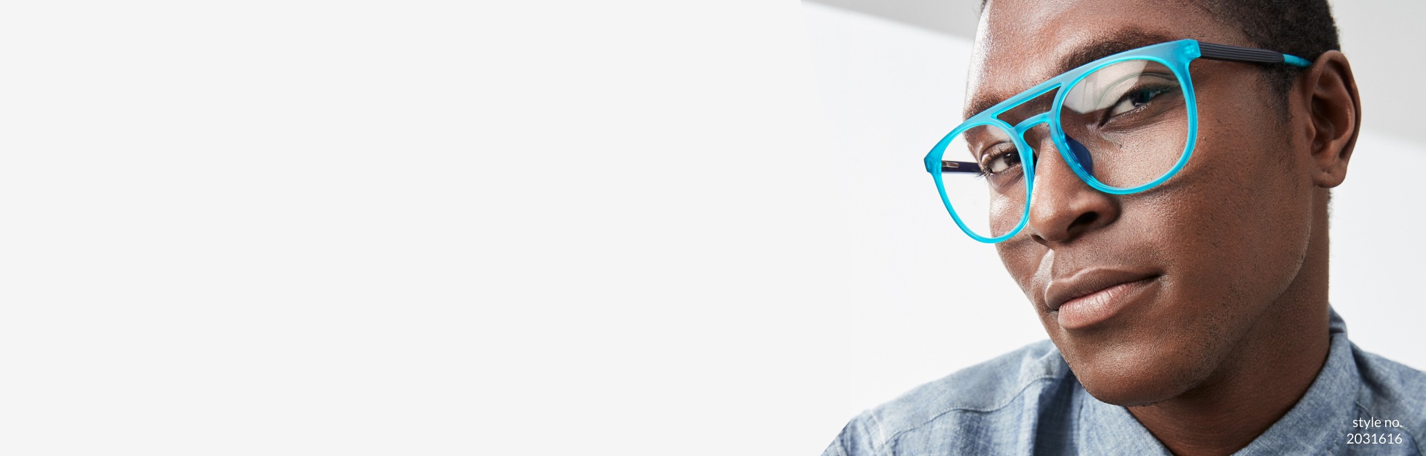 Image of a man wearing Zenni blue aviator glasses #2031616.