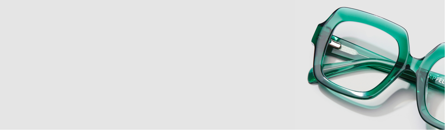 Image of glasses #4452924, Good To Be Square in Emerald, on a gray background