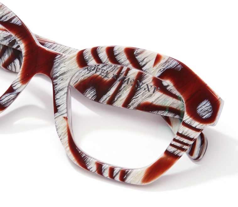 Image of Iris Apfel x Zenni Smashing! cat-eye glasses #4452815 against a white background.