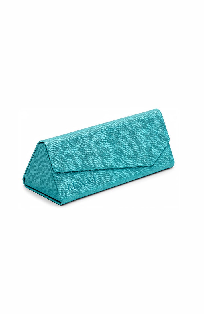 Zenni Teal Deluxe Tri-Fold Eyeglass Case