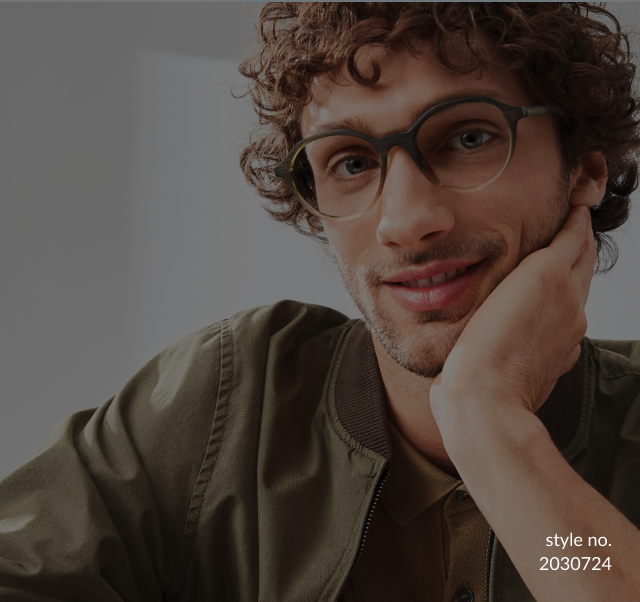 Image of man with a green bomber jacket wearing Zenni green round glasses #2030724.