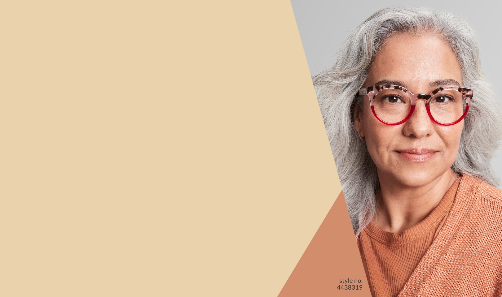 Image of a woman wearing progressive glasses with frame #4438319.