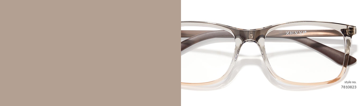 Image of Zenni rectangle glasses #7810823 against a white background.
